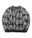 【SALE/40%OFF】BEAMS PLUS ダブルジャカード チェックパターン カーディガン ビームス アウトレット トップス カーディガン イエロー ネイ...