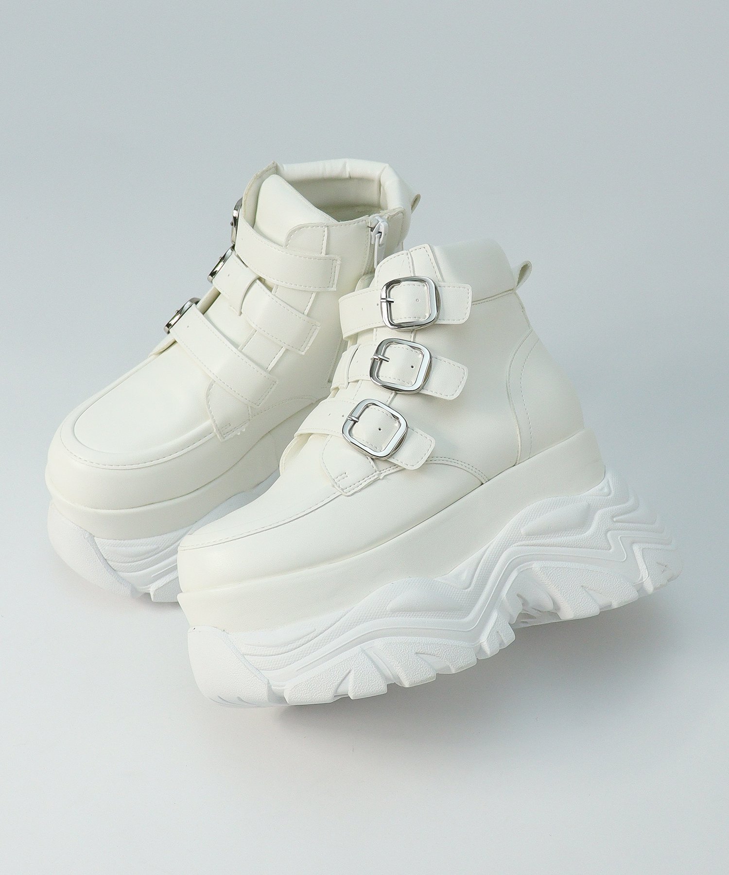 【SALE／10%OFF】LOVEHUNTER 9.5cmヒール ストリート セットアップ ワンピース 厚底ブーツ ☆2212 サンエーフットウェアー シューズ・靴 ブーツ ブラック ホワイト【送料無料】