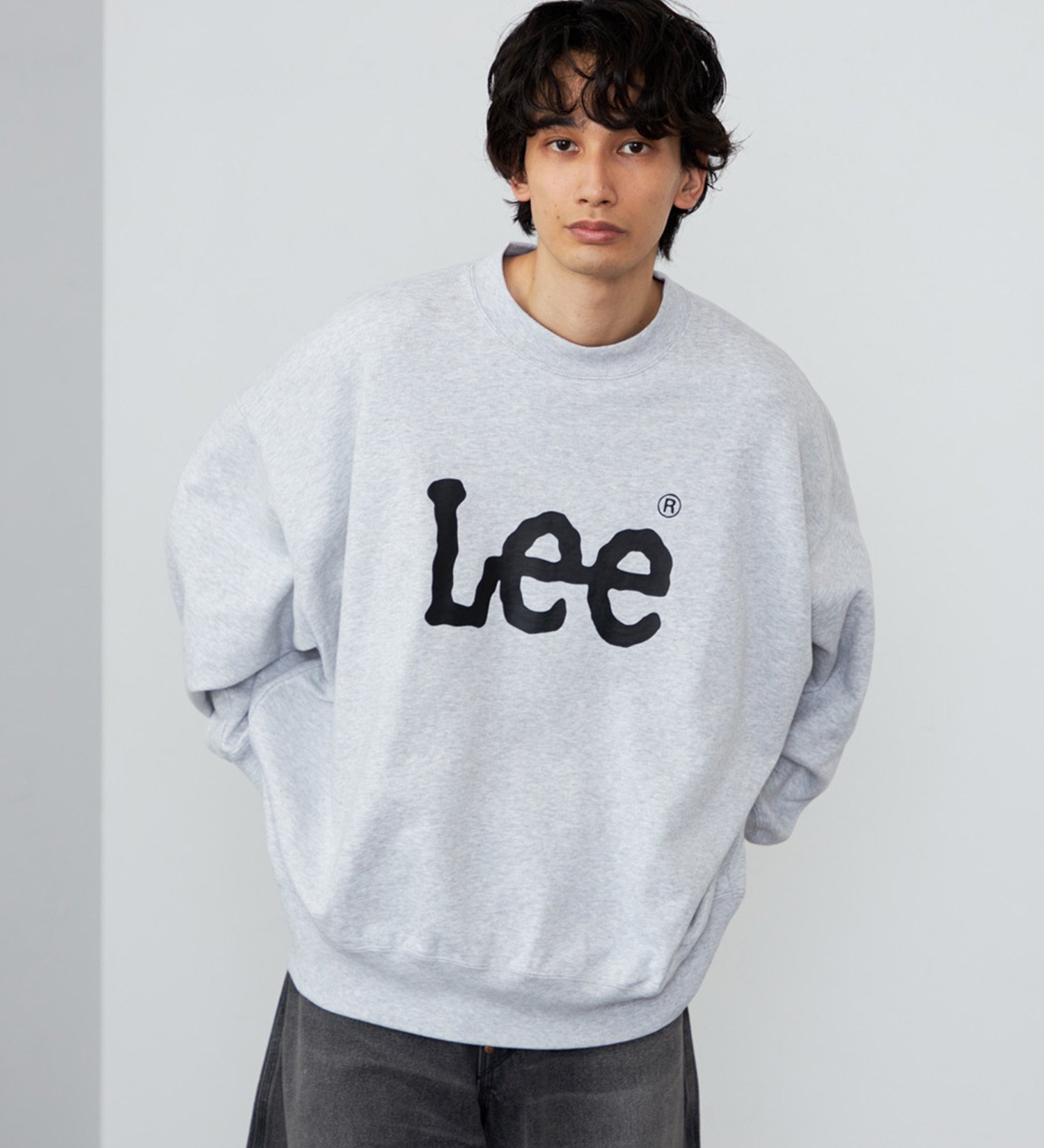 Lee Lee SUPERSIZED スウェット ビッグシルエット エドウインオンラインモール トップス スウェット・トレーナー ネイビー グレー【送料無料】