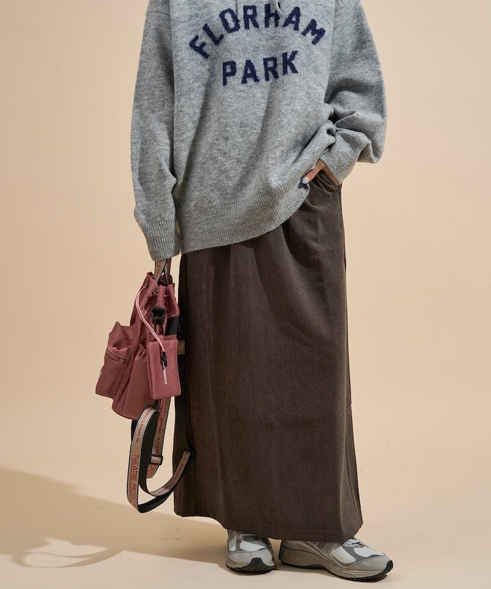 【SALE／21%OFF】FREAK'S STORE ベロアライク コーデュロイスカート/コーデュロイ マキシスカート 25AW フリークスストア スカート その他のスカート ネイビー ブラウン グレー ホワイト【送料無料】