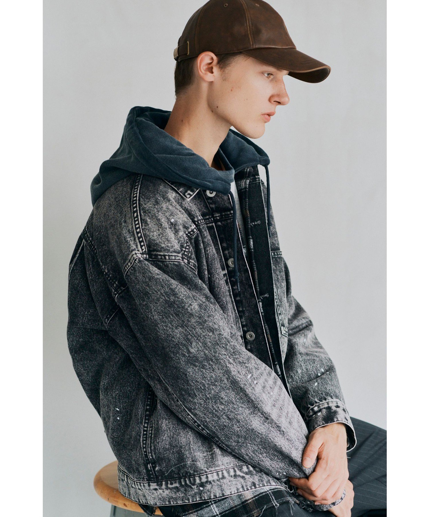 【SALE／40%OFF】BEAMS HEART MEN GMS ペイント デニム ジャケット ビームス ハート ジャケット・アウター ブルゾン・ジャンパー ブラック ネイビー【送料無料】