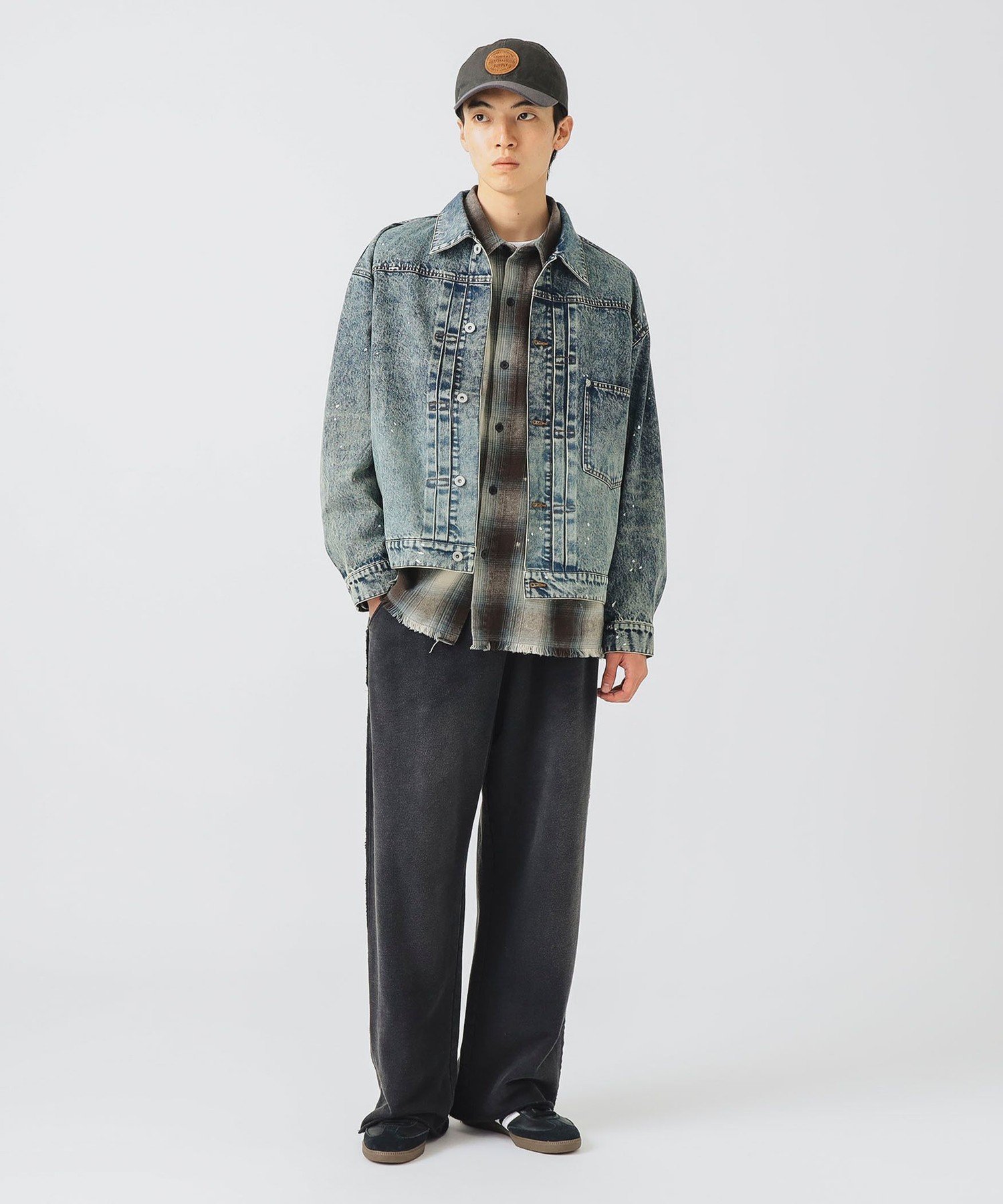 【SALE／40%OFF】BEAMS HEART MEN GMS ペイント デニム ジャケット ビームス ハート ジャケット・アウター ブルゾン・ジャンパー ブラック ネイビー【送料無料】