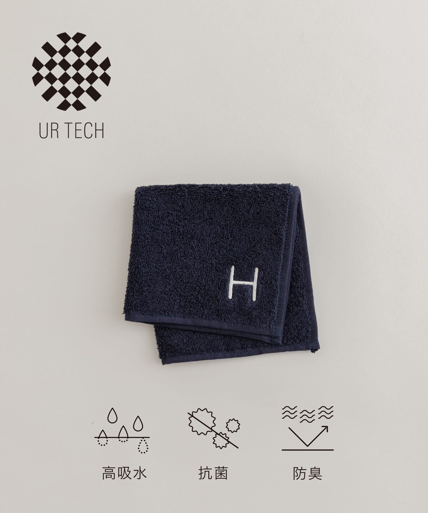 URBAN RESEARCH 『UR TECH』イニシャルハンドタオル アーバンリサーチ インテリア・生活雑貨 タオル