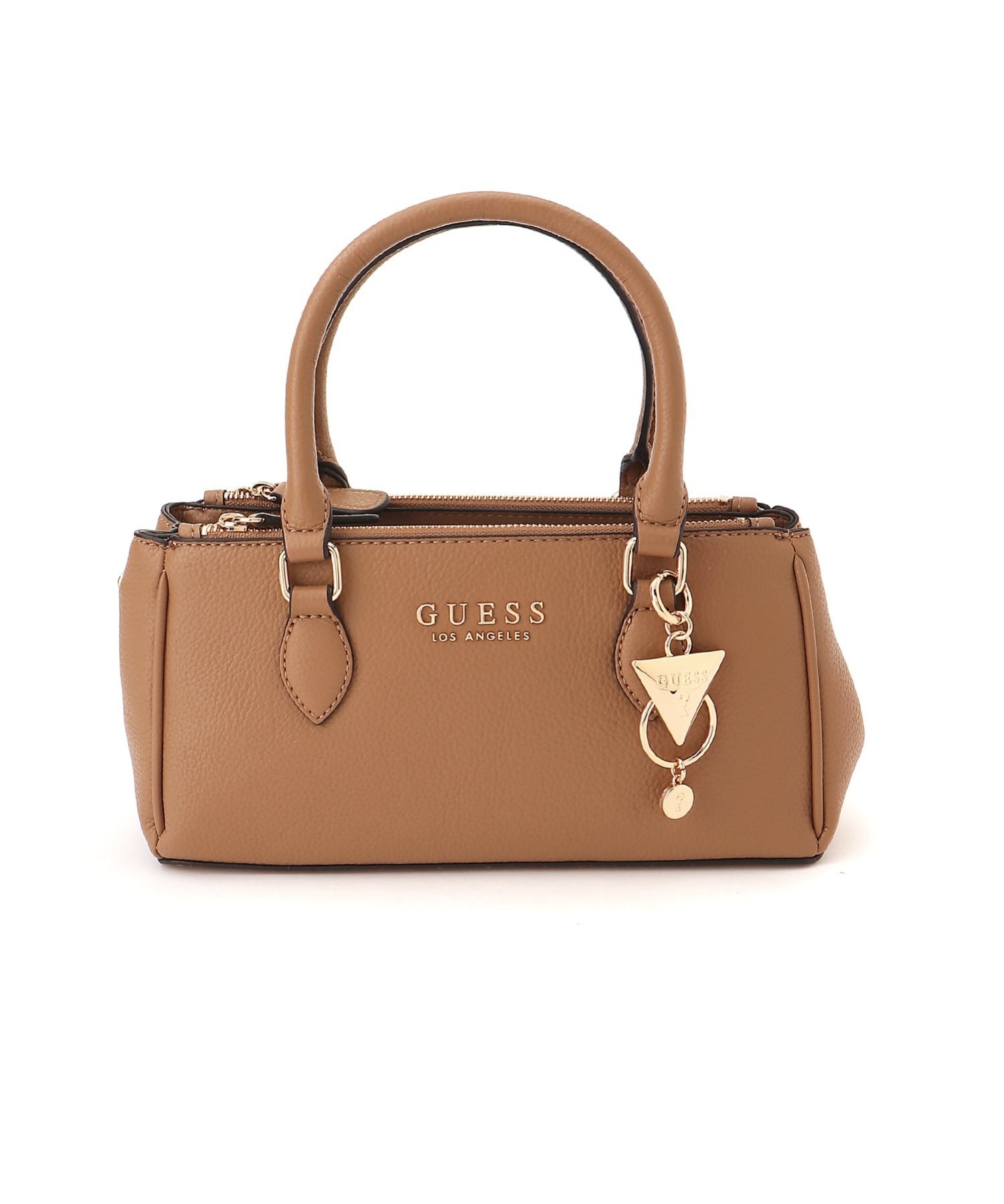 GUESS ハンドバッグ (W)CLAUDIA Satchel ゲス バッグ ショルダーバッグ ベージュ ブラック ブラウン