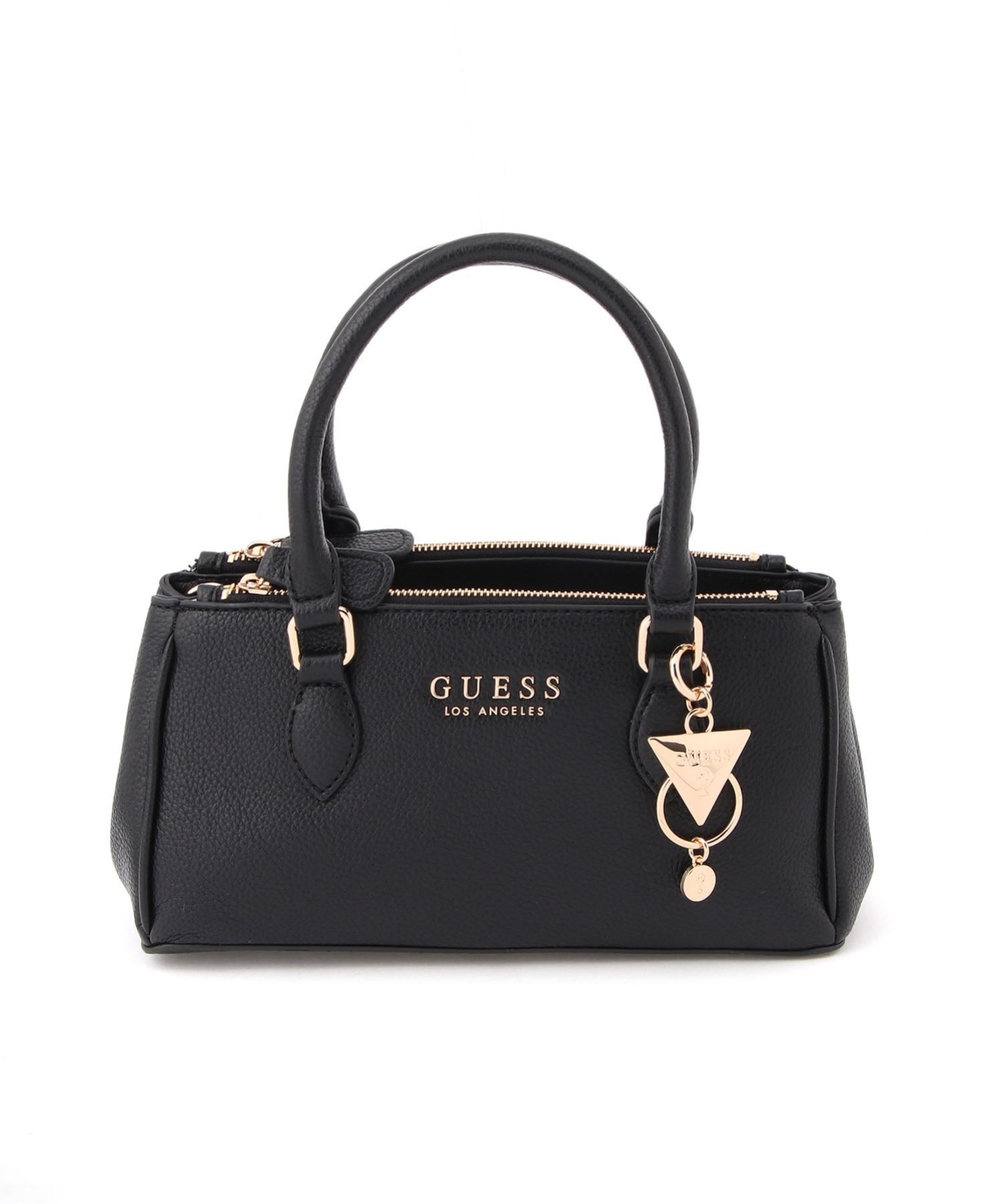 GUESS ハンドバッグ (W)CLAUDIA Satchel ゲス バッグ ショルダーバッグ ベージュ ブラック ブラウン