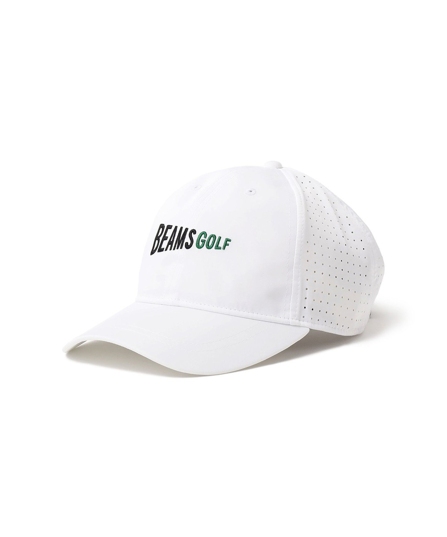 BEAMS GOLF フラッグロゴ パンチング キャップ ビームス ゴルフ 帽子 キャップ ブラック ホワイト【送料無料】
