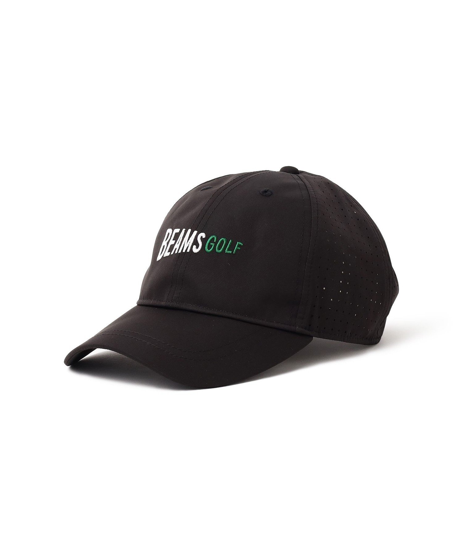 BEAMS GOLF フラッグロゴ パンチング キャップ ビームス ゴルフ 帽子 キャップ ブラック ホワイト【送料無料】