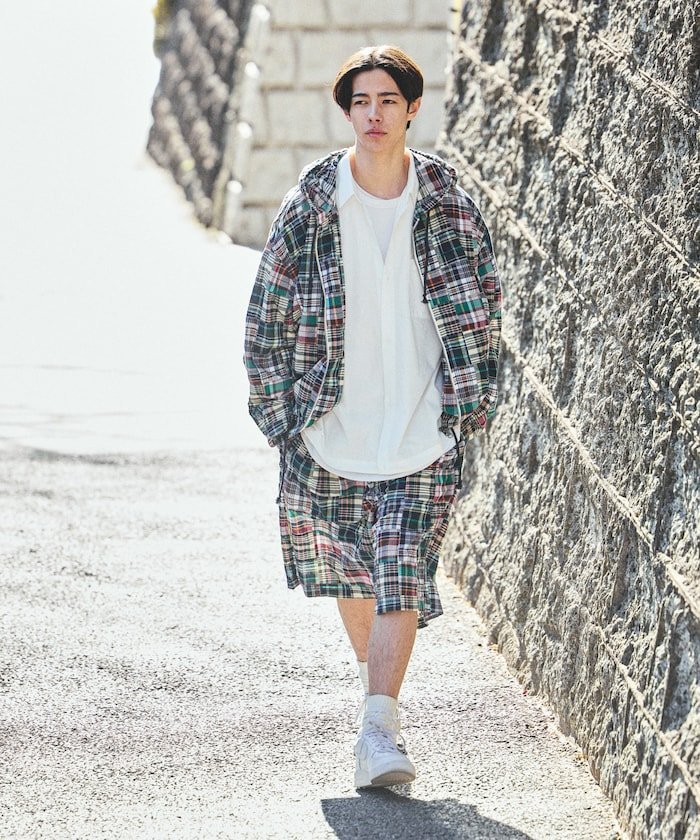 NAUTICA ビッグシルエット パッチワーク マドラスチェック ジップアップ マリンパーカー フリークスストア トップス シャツ・ブラウス【送料無料】