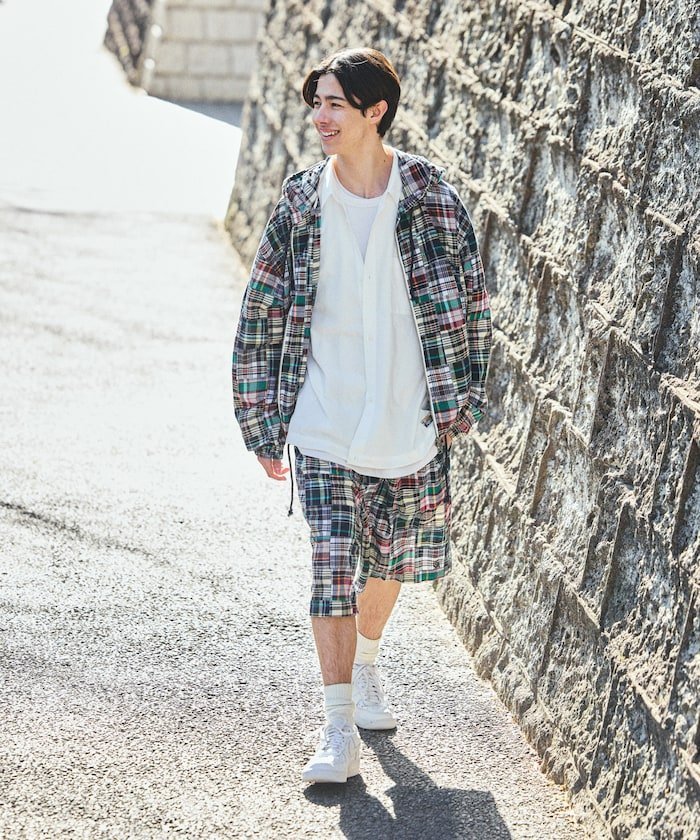 NAUTICA ビッグシルエット パッチワーク マドラスチェック ジップアップ マリンパーカー フリークスストア トップス シャツ・ブラウス【送料無料】