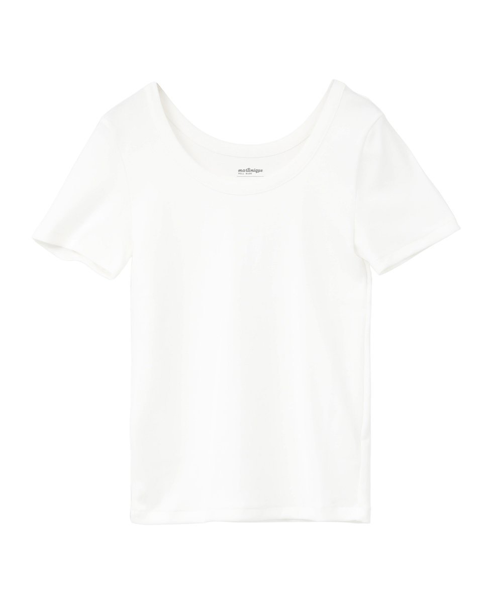 martinique 《定番》フライス半袖Tシャツ マルティニーク トップス カットソー・Tシャツ ブラック ピンク ブラウン ネイビー ホワイト