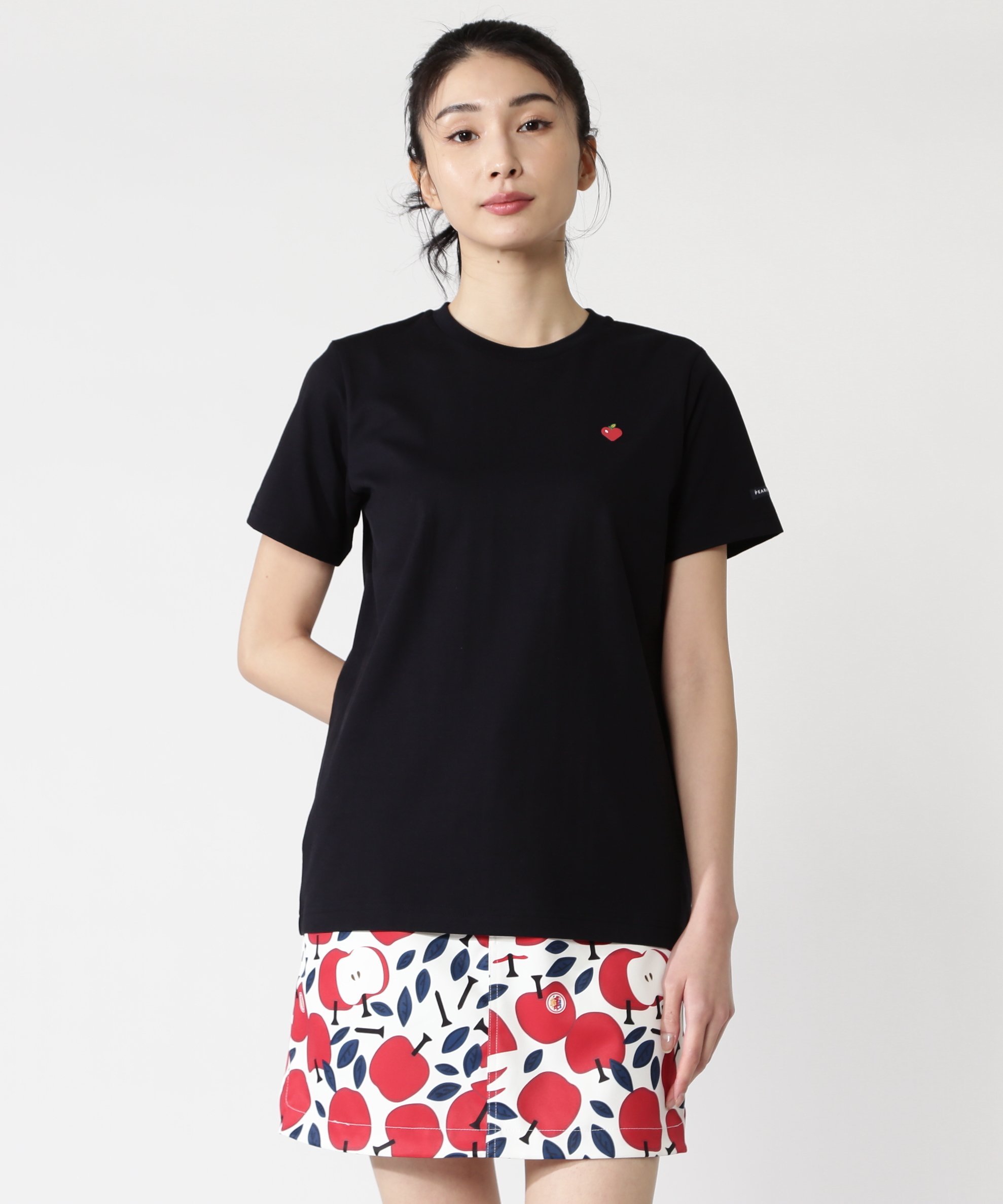 PEARLY GATES 40/2天竺グレース加工半袖Tシャツ パーリーゲイツ トップス カットソー・Tシャツ ネイビー ホワイト