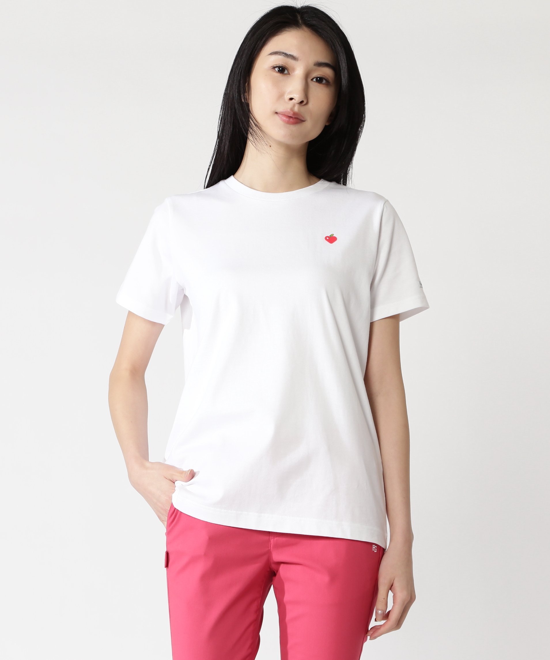 PEARLY GATES 40/2天竺グレース加工半袖Tシャツ パーリーゲイツ トップス カットソー・Tシャツ ネイビー ホワイト