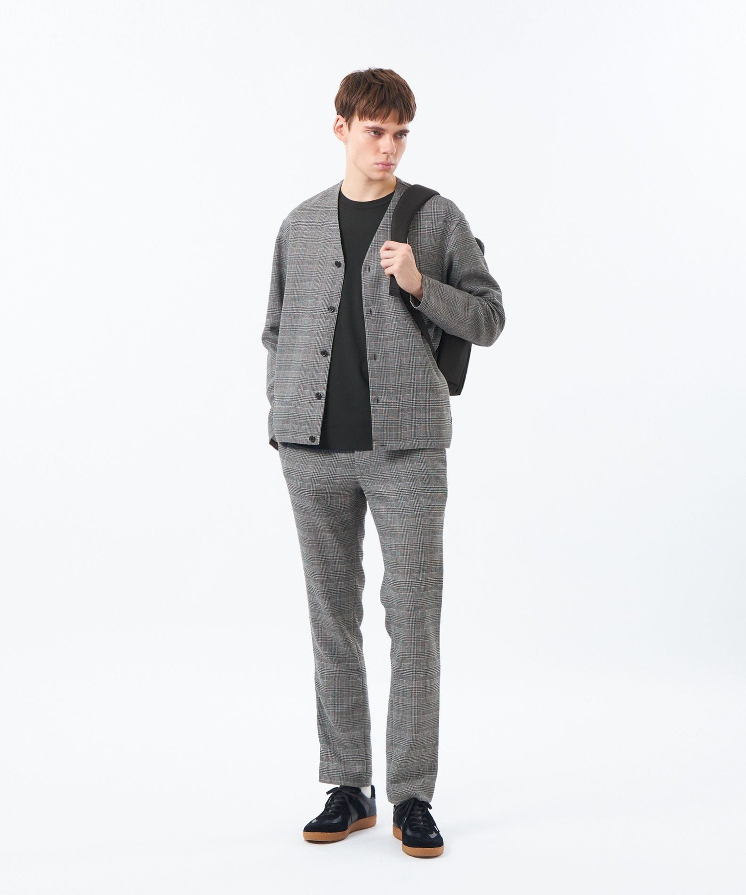 MACKINTOSH PHILOSOPHY テーラードジャージーパンツ グレンチェックカラミ マッキントッシュ フィロソフィー パンツ スラックス・ドレスパンツ ブルー グレー【送料無料】