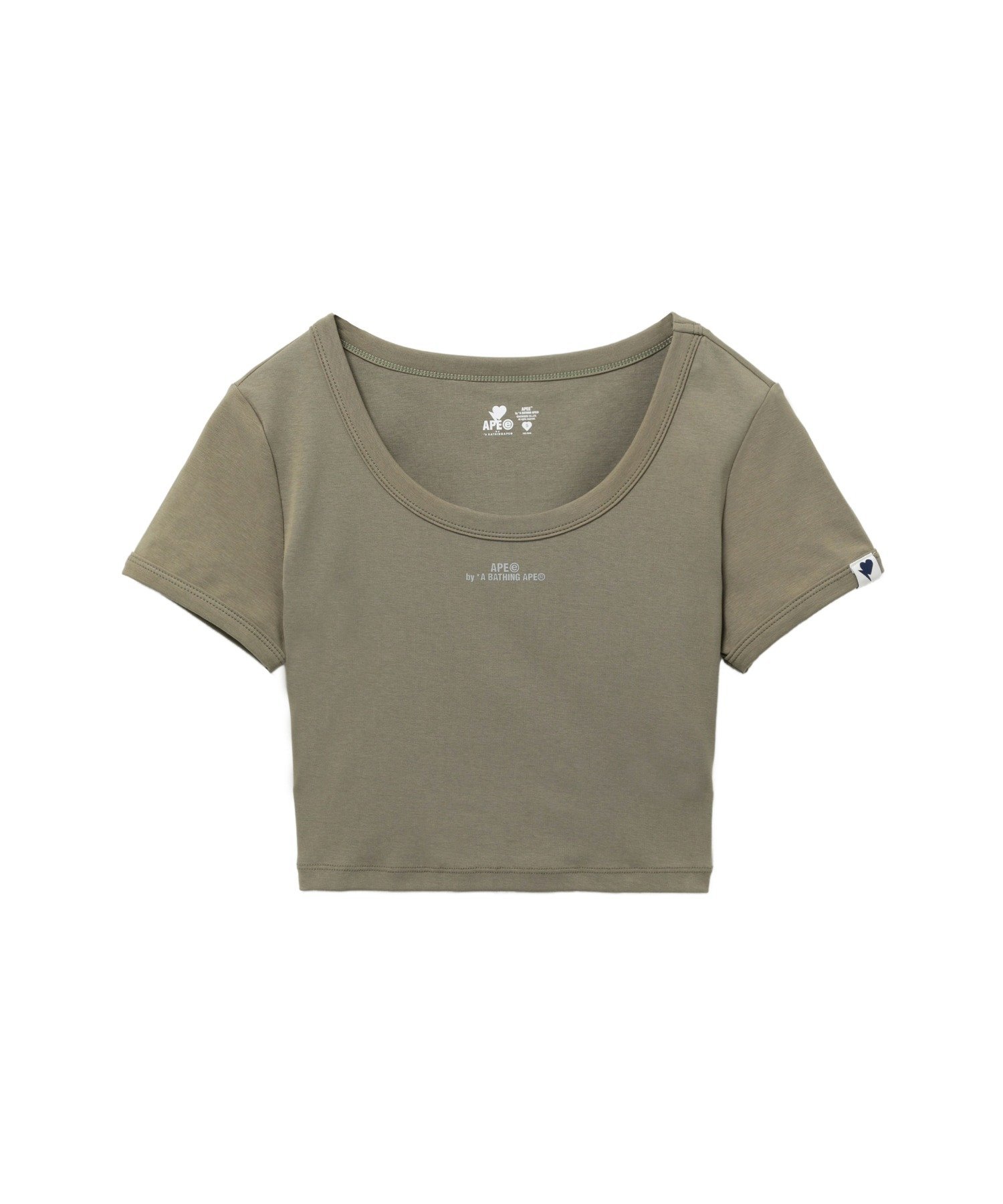 RIBBED TOP ア ベイシング エイプ トップス カットソー・Tシャツ グレー グリーン