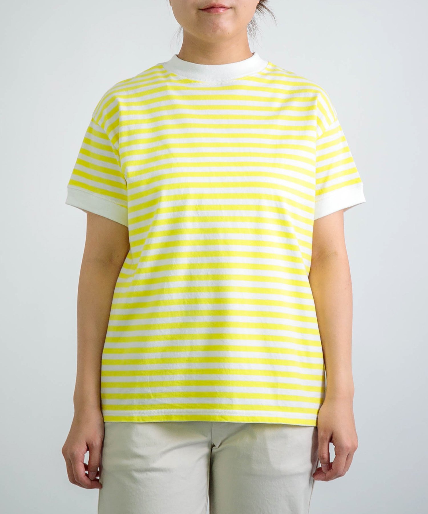 D.M.G. 度詰め天竺ボーダー 中ボーダーT ドミンゴ トップス カットソー・Tシャツ ブルー イエロー ブラック【送料無料】