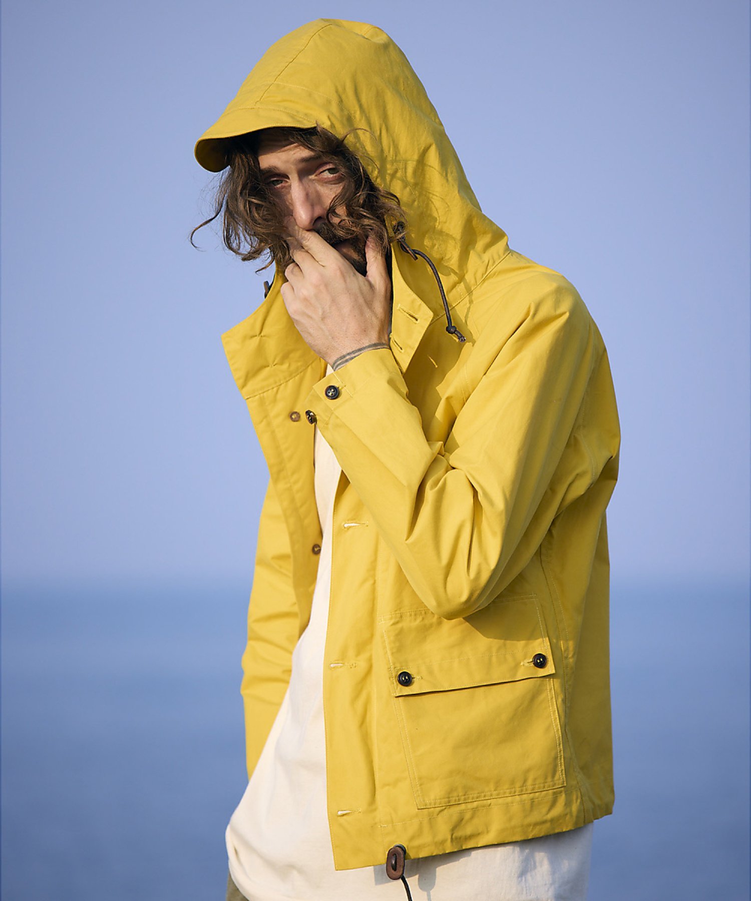 Nigel Cabourn 【公式】ナイジェル・ケーボン / MAN / フィッシングカグール ナイジェル・ケーボン ジャケット・アウター ブルゾン・ジャンパー ブルー イエロー【送料無料】
