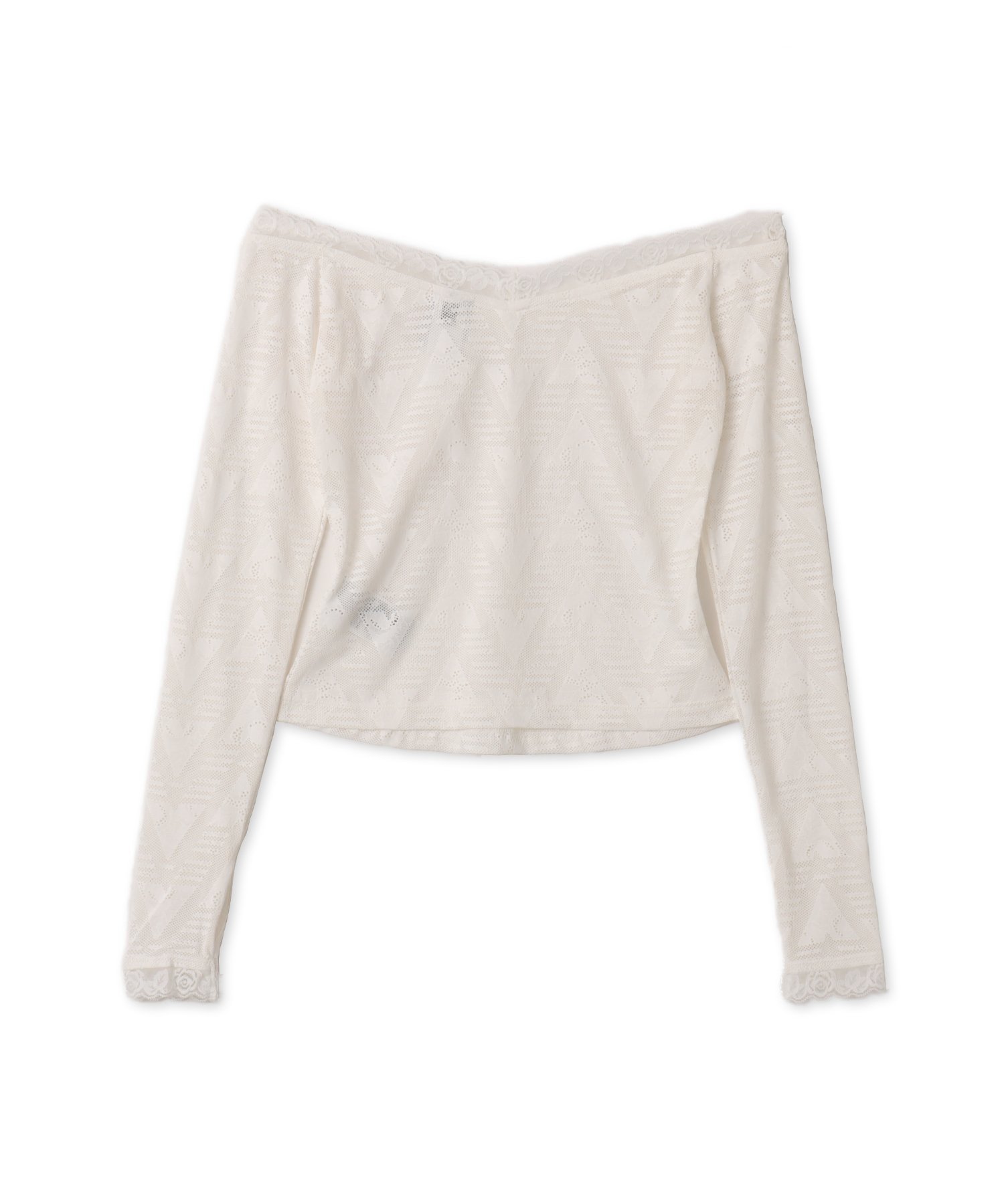 adidas LACE BARDOT TOP クラウドホワイト アトモス トップス カットソー・Tシャツ ホワイト