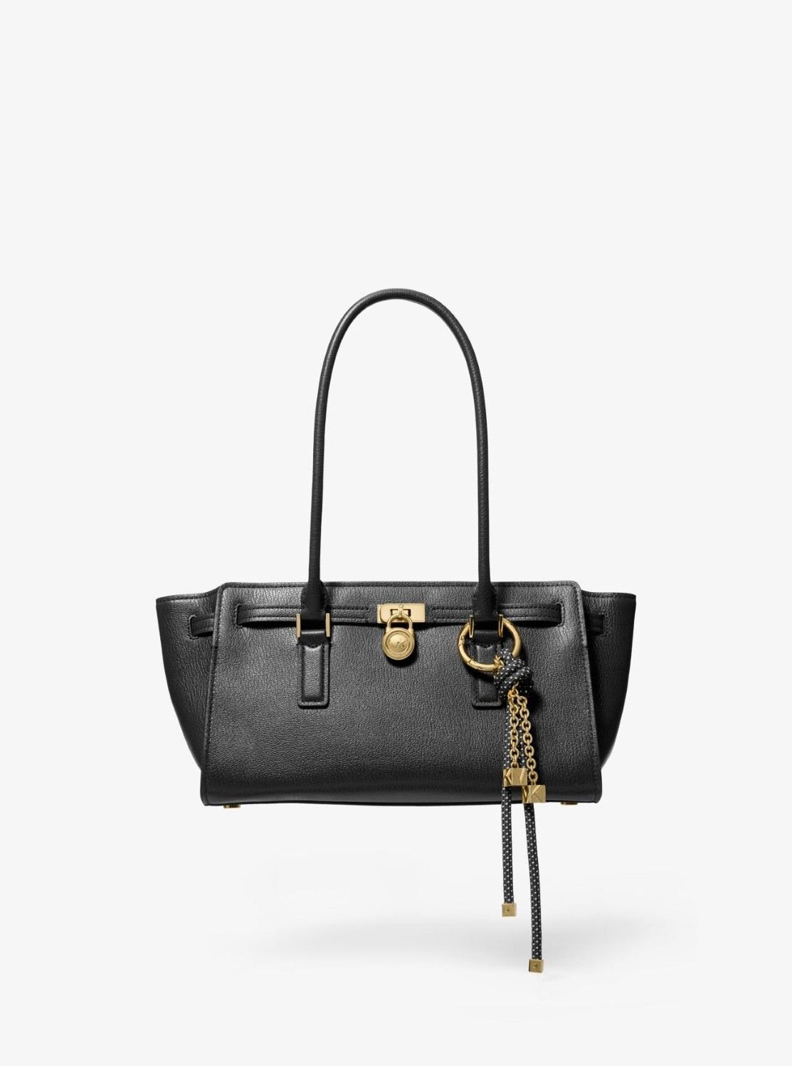 MICHAEL KORS HAMILTON MODERNE ショルダー トート ウィズ チャーム スモール マイケルコース マイケル・コース バッグ ショルダーバッグ ブラック【送料無料】