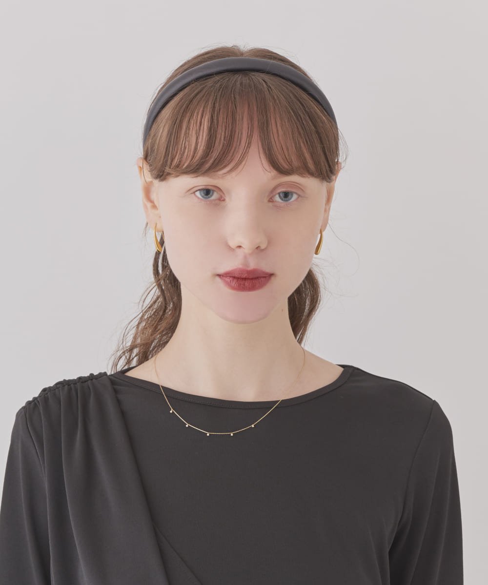 Chapeau d' O Chapeau d' O Satin Thin Headband / シャポードオー オーバーライド ヘアアクセサリー カチューシャ・ヘアバンド ブラック【送料無料】