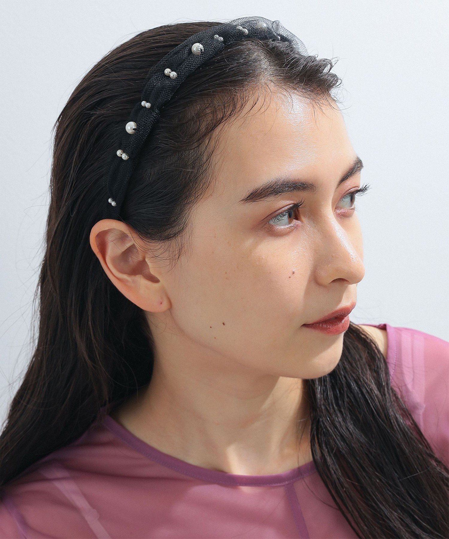 パール（カチューシャ） 【SALE／50%OFF】Ray BEAMS Holly Jackie / ランダム パール カチューシャ ビームス ウイメン ヘアアクセサリー その他のヘアアクセサリー ブラック ベージュ