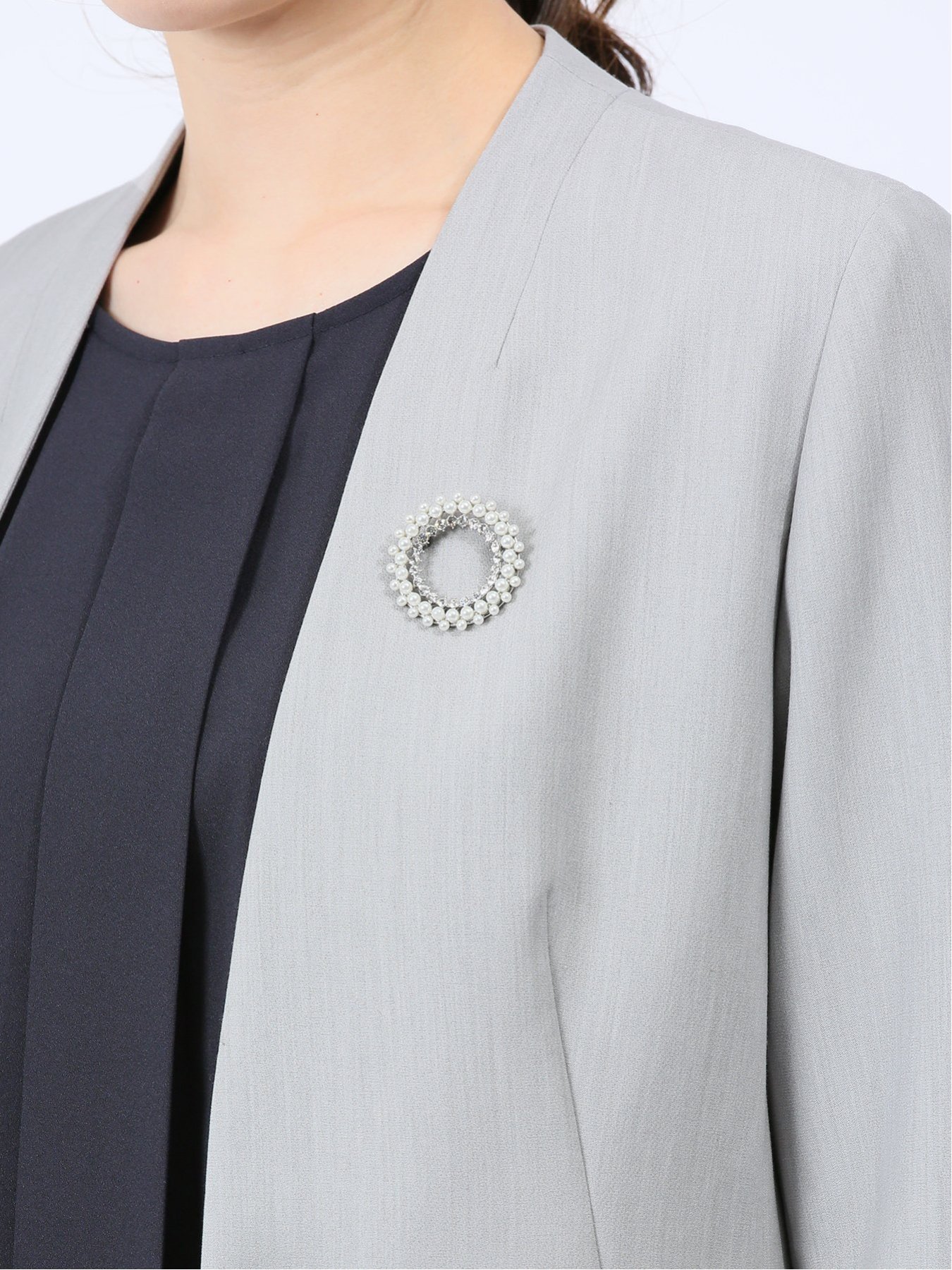 m.f.editorial パール*ラインストーン ブローチ タカキュー アクセサリー・腕時計 ブローチ・コサージ..