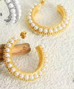 【SALE/60%OFF】aimoha - select - aimoha -select-/韓国風魅惑パールのフープピアス アイモハ アクセサリー・腕時計 ピ...