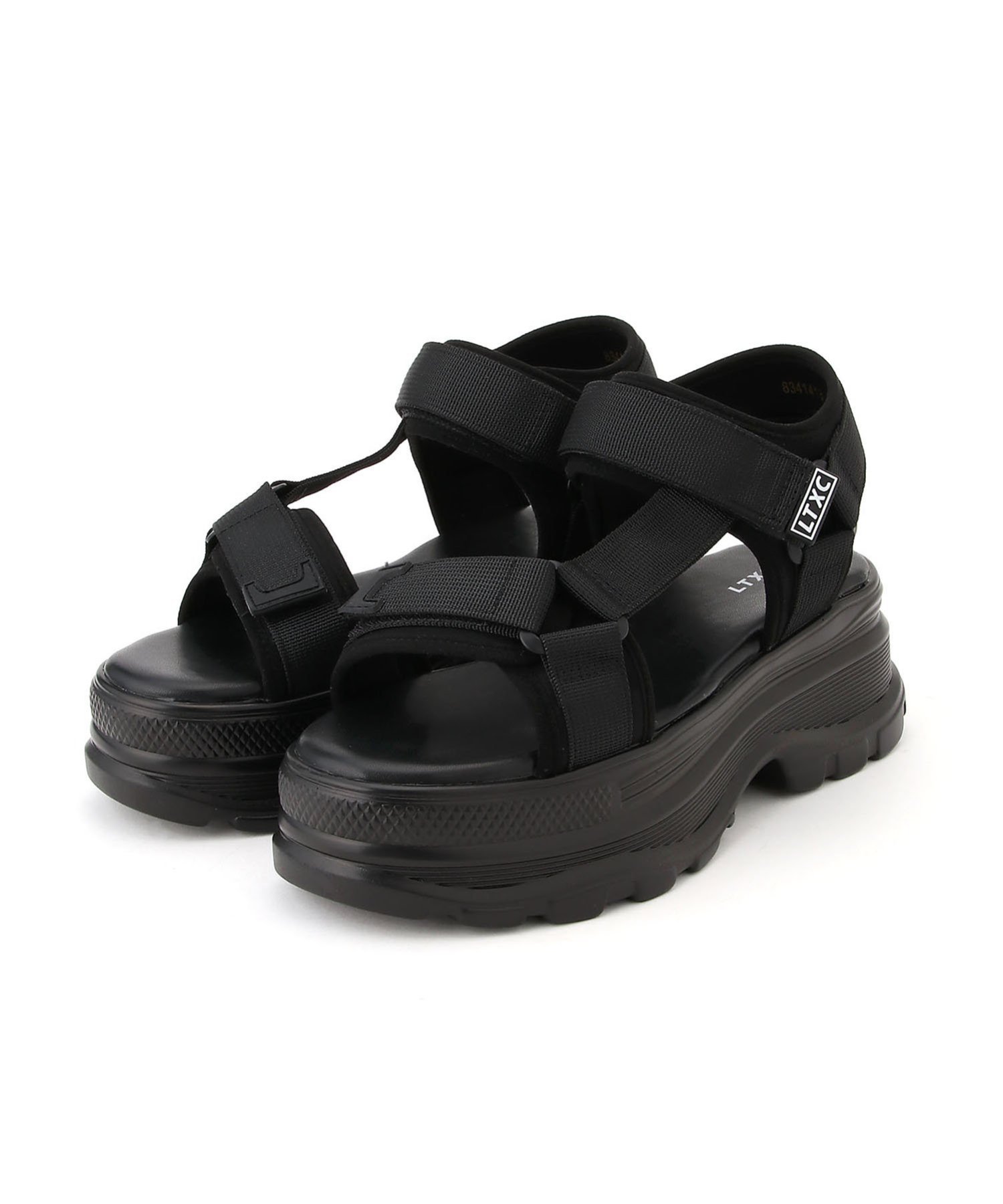 【SALE／17%OFF】Lovetoxic 【LTXC】厚底ベルトスポーツサンダル ナルミヤオンライン シューズ・靴 サンダル ブラック ホワイトのサムネイル
