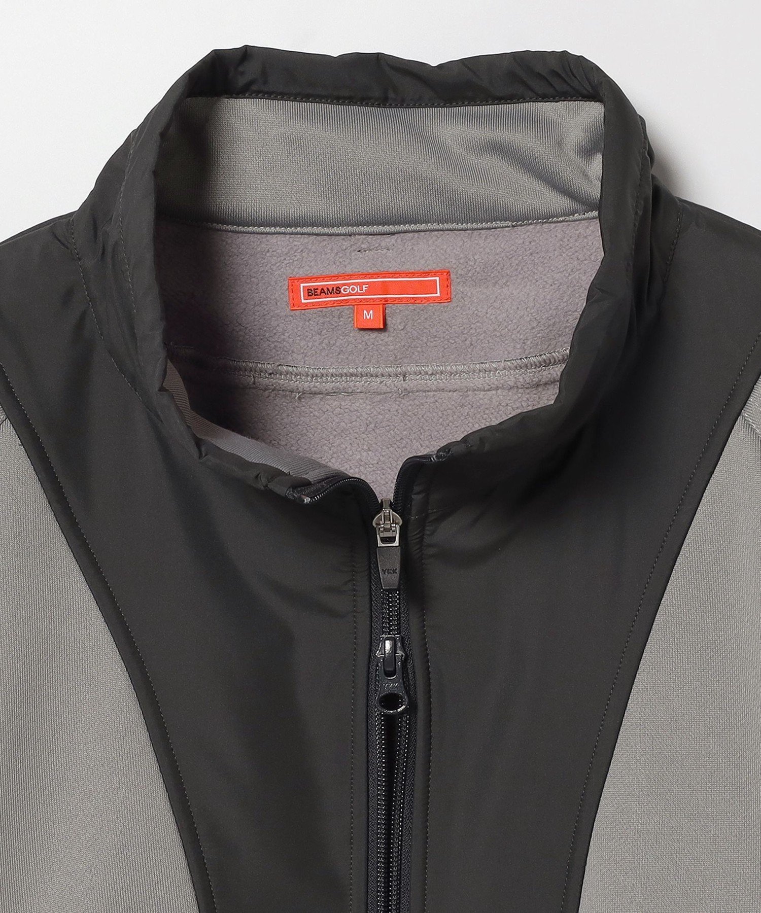 BEAMS GOLF ORANGE LABEL Miyu Ikeda GOLF / 異素材 ドッキング ブルゾン ビームス ゴルフ ジャケット・アウター ブルゾン・ジャンパー ベージュ ブラック【送料無料】