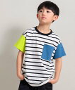 branshes 【WEB限定/DRC/綿100%】ポケット半袖Tシャツ ブランシェス トップス カットソー・Tシャツ ホワイト ピンク グリーン グレー ブラ...