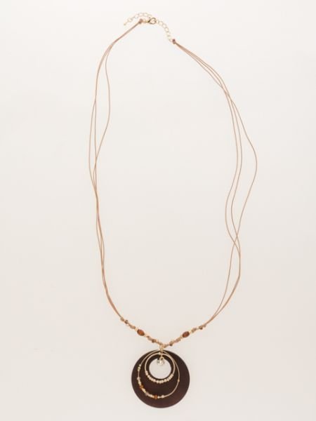 【SALE/50%OFF】チャイハネ ウッディーネックレス アミナコレクション アクセサリー・腕時計 ネックレス グリーン ブラウン