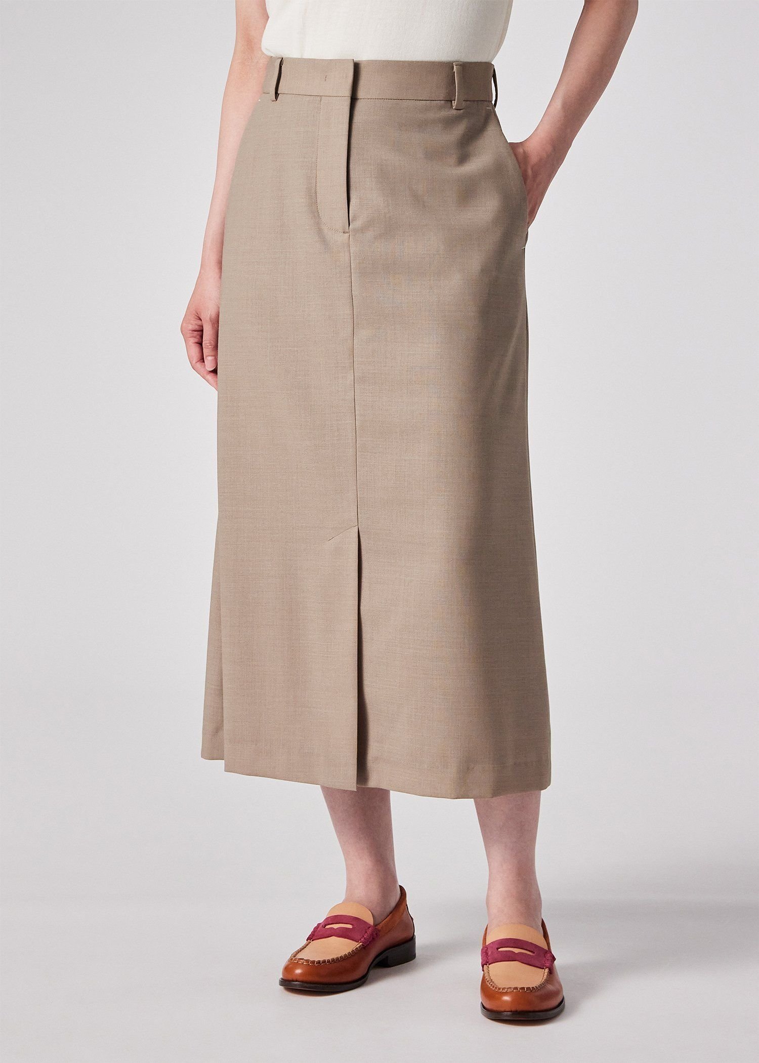 【SALE／30%OFF】Paul Smith ウィメンズ クリスプウール Aラインスカート ポール・スミス スカート その他のスカート ベージュ【送料無料】