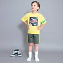 【SALE/40%OFF】branshes 【Dear Planet】吸水速乾/プラネット半袖Tシャツ ブランシェス トップス カットソー・Tシャツ イエロー パープル
