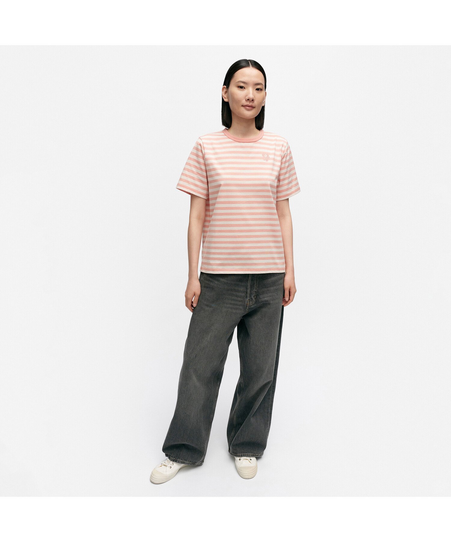 Marimekko Tasaraita Relaxed Shortsleeve Tシャツ マリメッコ トップス シャツ・ブラウス【送料無料】