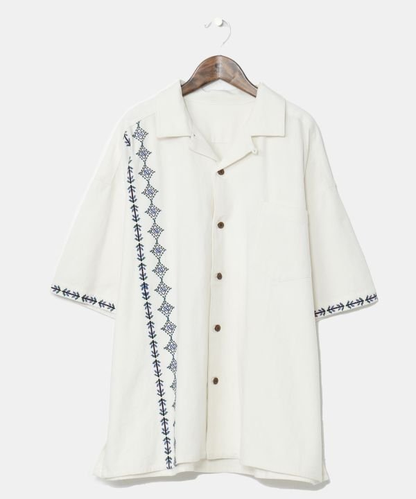 チャイハネ 【チャイハネ】アジーンメンズ開襟シャツ アミナコレクション トップス シャツ・ブラウス ..