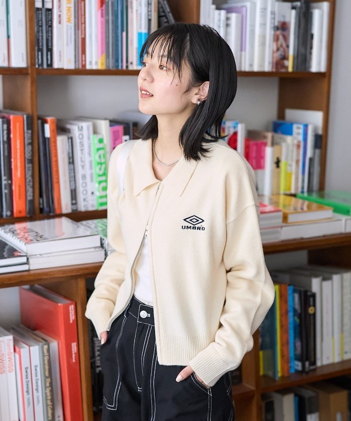 UMBRO 別注 ZIP KNIT 25AW フリークスストア トップス カーディガン ベージュ ネイビー ブラウン【送料無料】のサムネイル