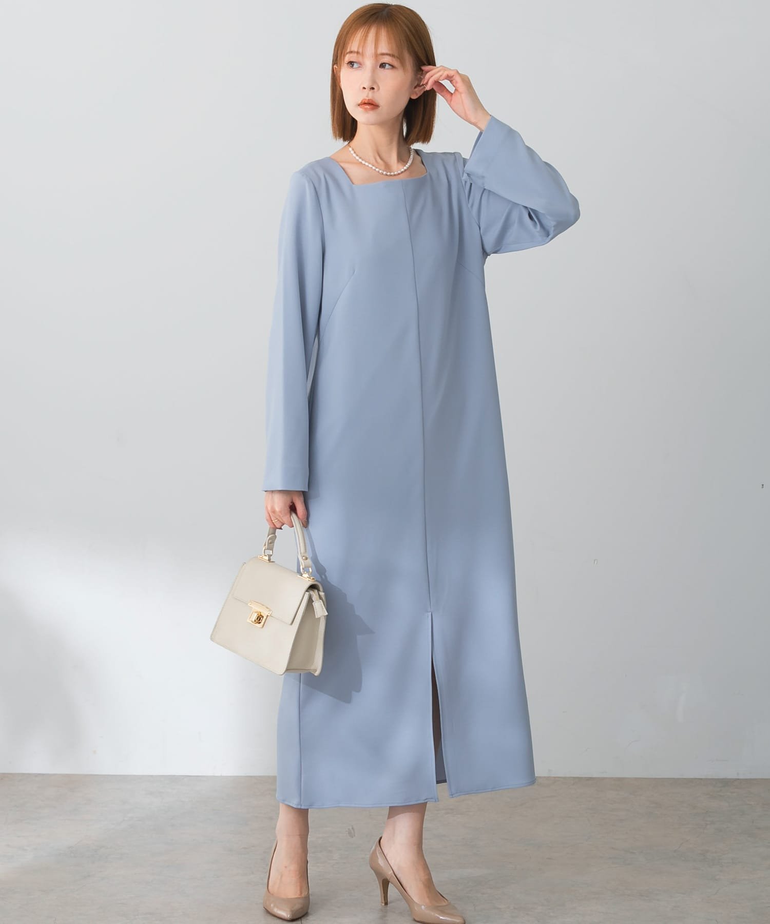 【SALE／60%OFF】URBAN RESEARCH ROSSO 2WAYスリーブドレス アーバンリサーチロッソ ワンピース・ドレス ワンピース ブルー ブラック【送料無料】