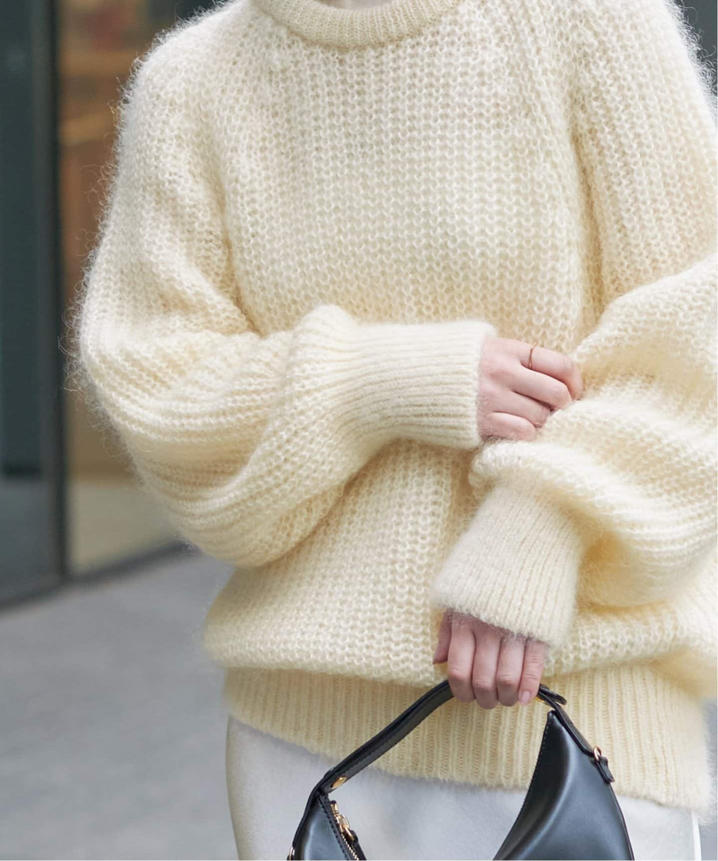 IENA 《予約》キッドモヘヤMIXローゲージ畔プルオーバー イエナ トップス ニット ブラウン ブルー ピンク【送料無料】のサムネイル