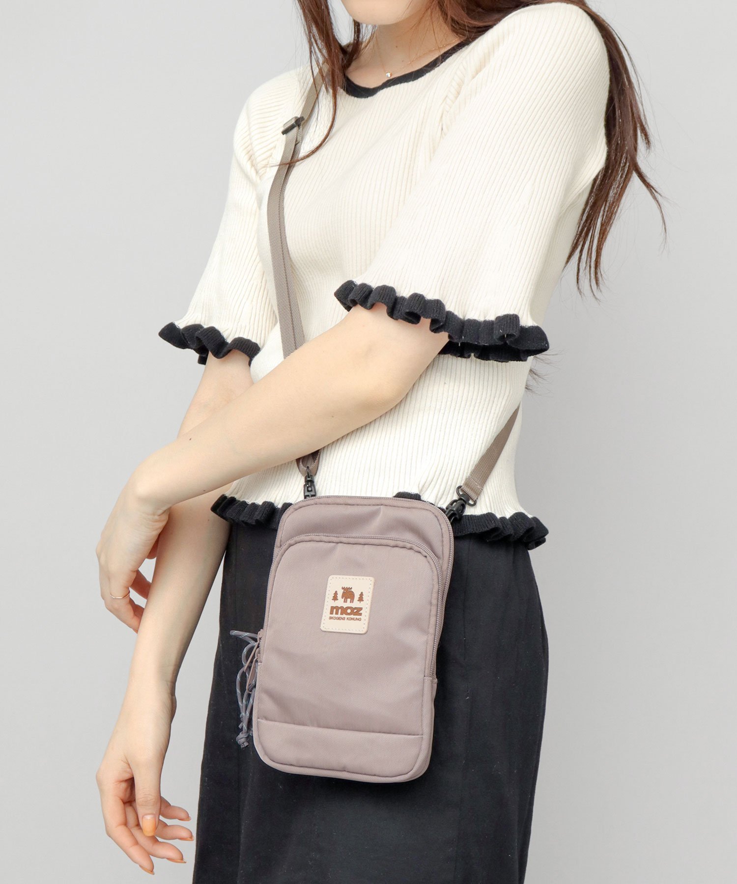 moz モズ moz スマホショルダー スマホポーチ ショルダーバッグ ミニショルダー エー.エム.エス. バッグ ショルダーバッグ ブルー ブラック グレー【送料無料】