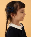 BEAMS mini ダブル リボン ピン 2025SS ビームス ミニ ヘアアクセサリー その他のヘアアクセサリー ベージュ ネイビー