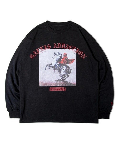GALLIS ADDICTION 【BRANDALISED×GALLIS ADDICTION】BLIND-BONAPARTE L/S TEE(MENS) ジャックローズ トップス カットソー・Tシャツ ブラック ホワイト【送料無料】