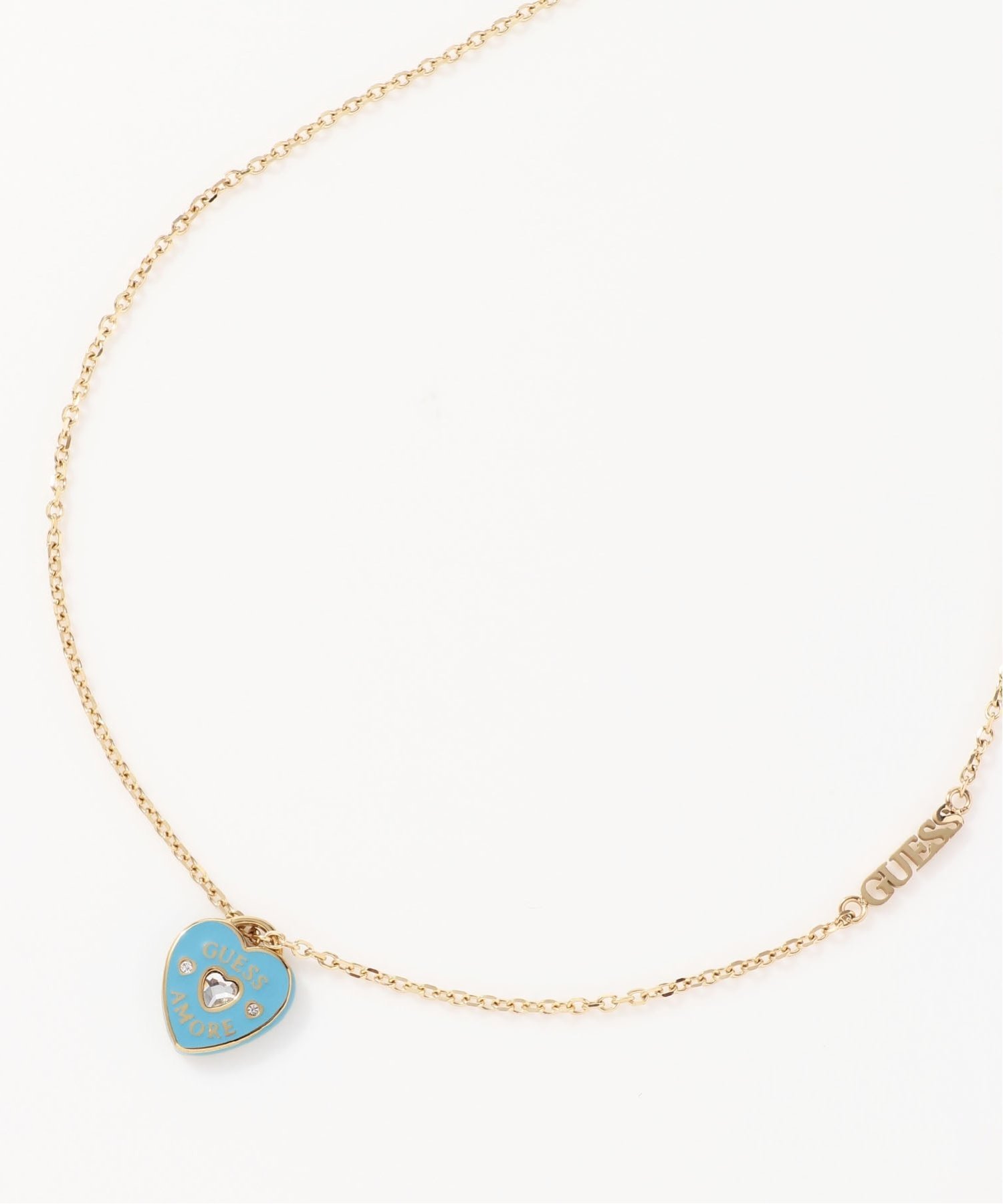 GUESS GUESS アクセサリー ネックレス (W)GUESS AMORE 16-18'' NECKLACES ゲス アクセサリー・腕時計 ネックレス ホワイト ブルー【送料無料】