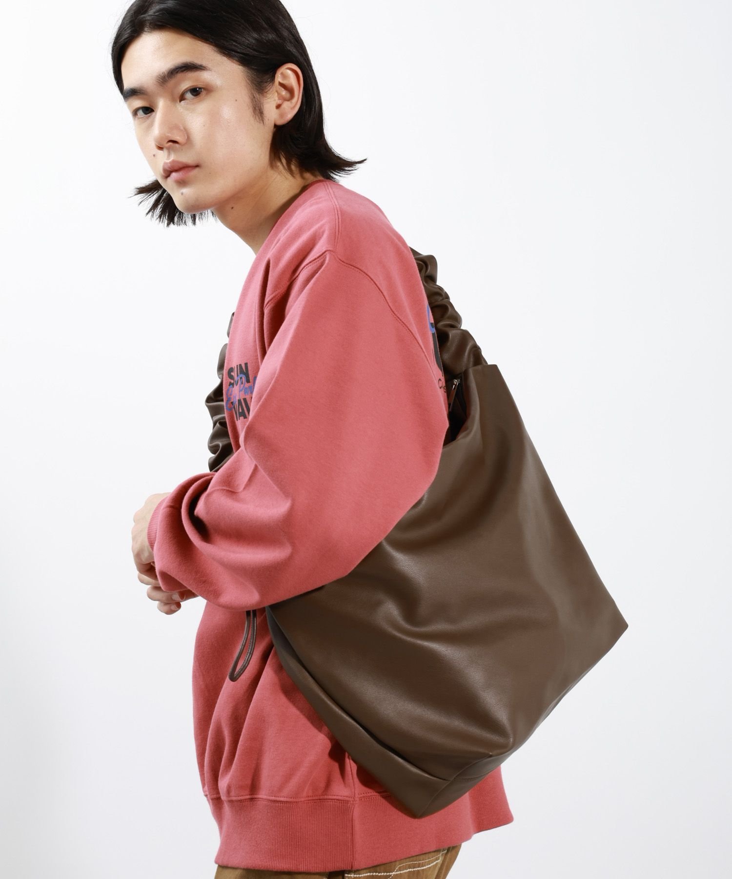 【SALE／20%OFF】BAYFLOW PUムーンショルダーBAG ベイフロー バッグ ショルダーバッグ ブラウン ブラック【送料無料】