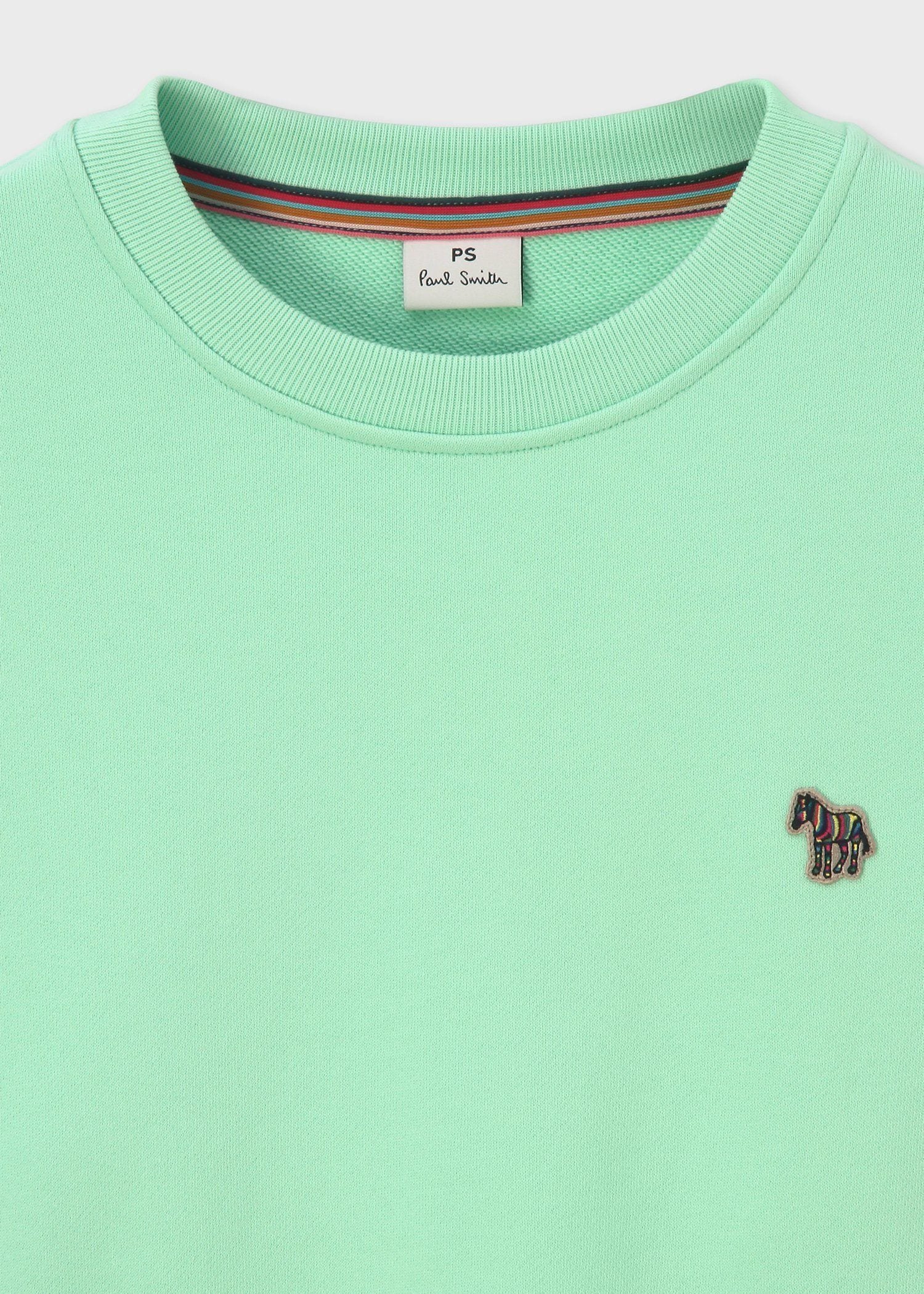 PS Paul Smith ウィメンズ ゼブラ ワンポイント スウェット ポール・スミス トップス スウェット・トレーナー グリーン【送料無料】