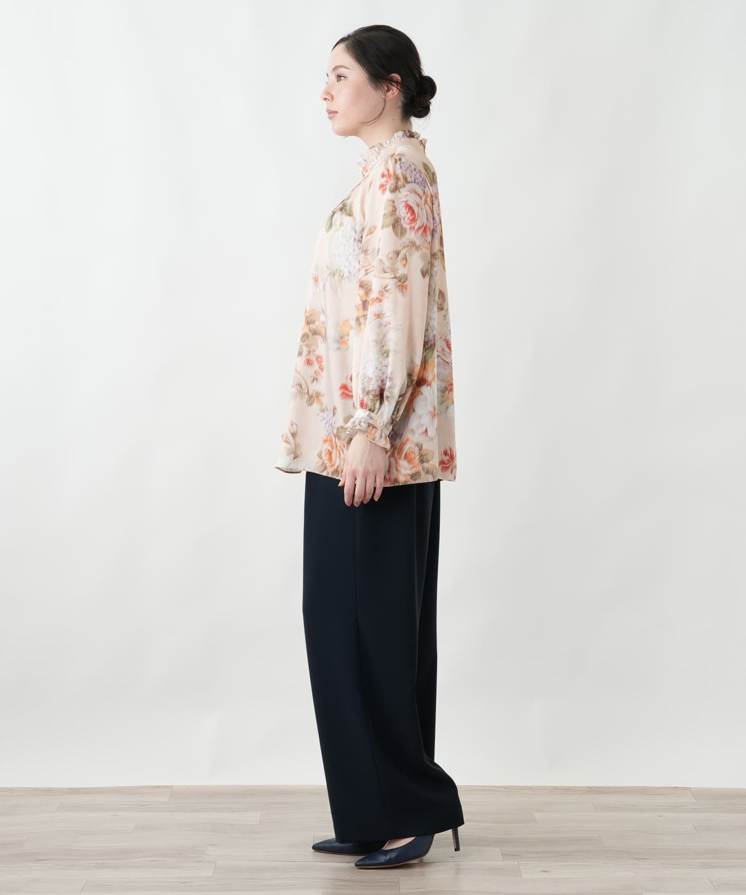 Leilian PLUS HOUSE ブラウス【ROCHAS Premiere】【ERICA】 レリアン プラスハウス トップス シャツ・ブラウス オレンジ