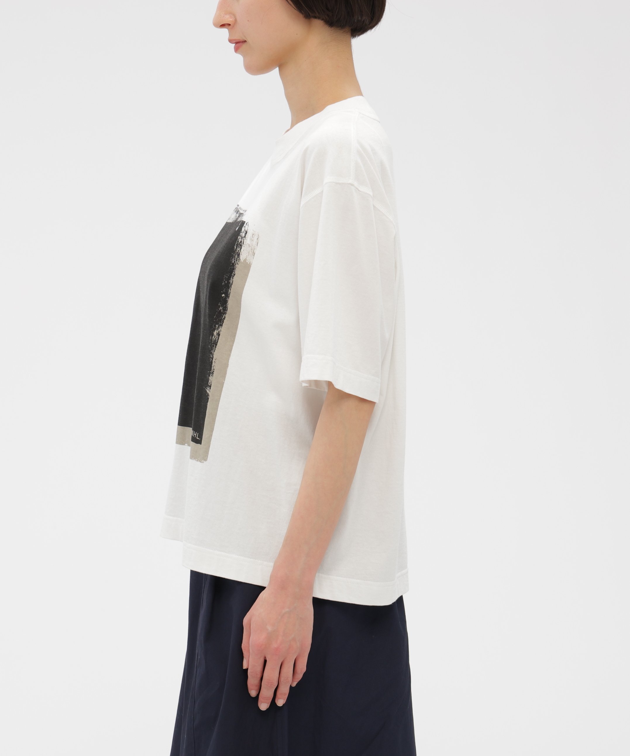 MHL. LIGHT COTTON JERSEY TOP マーガレット・ハウエル トップス カットソー・Tシャツ ホワイト