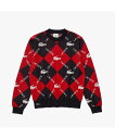 【SALE/30%OFF】LACOSTE LACOSTE L!VEビッグチェックモノグラムニットセーター ラコステ ニット 長袖ニット ブラック ベージュ【送料無料】