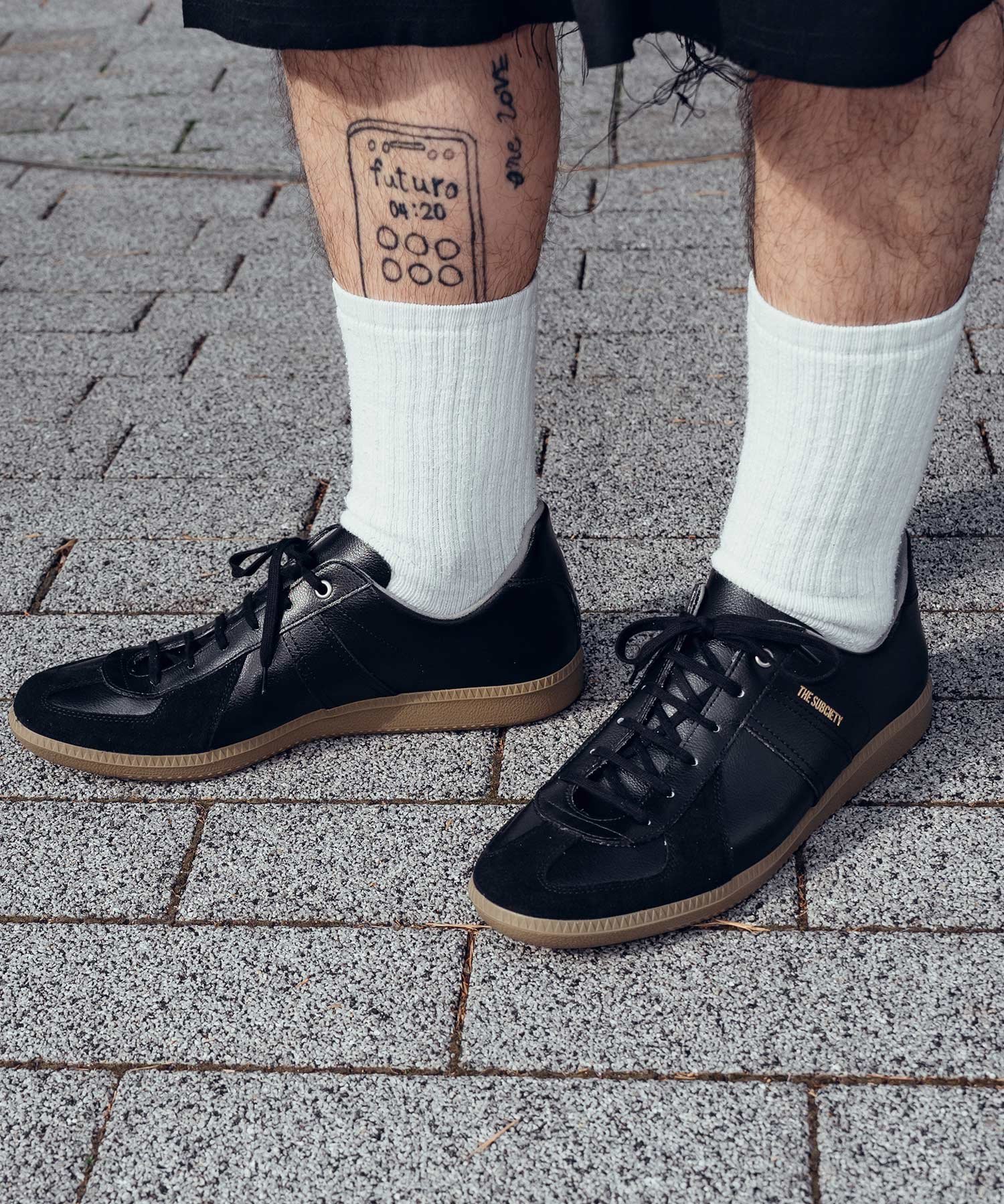 【SALE／20%OFF】Subciety German trainer サブサエティ シューズ・靴 スニーカー ホワイト ブラック【送料無料】