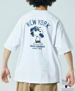 【SALE/20%OFF】FREAK'S STORE PEANUTS×MLB 別注 ビッグシルエット バックプリント Tシャツ / YANKEES 【限定展開】...