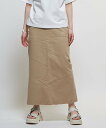 CONVERSE TOKYO WOMEN CLASSIC TWILL PANEL NARROW SKIRT コンバーストウキョウ スカート その他のスカート グレー ベージュ【送料無料】