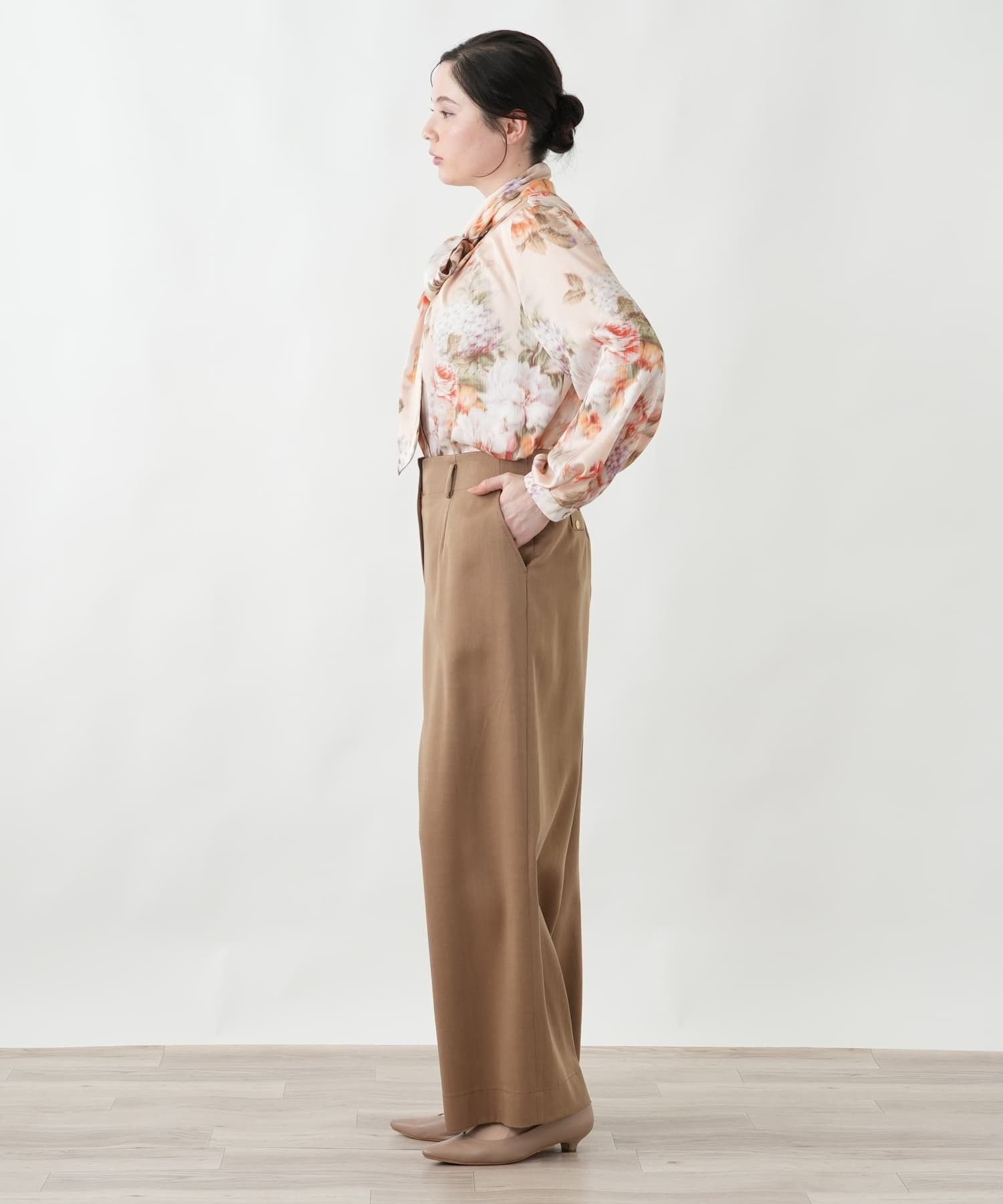 Leilian PLUS HOUSE 【店頭人気】ブラウス【ROCHAS Premiere】【ERICA】 レリアン プラスハウス トップス シャツ・ブラウス オレンジ